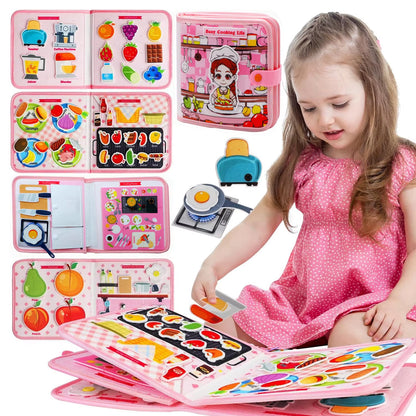 Toddlers Montessori Toys Busy Board Farm Animal Scene Storytelling Activity Toy Quiet Book Felt Activity Educational Sensory Toy